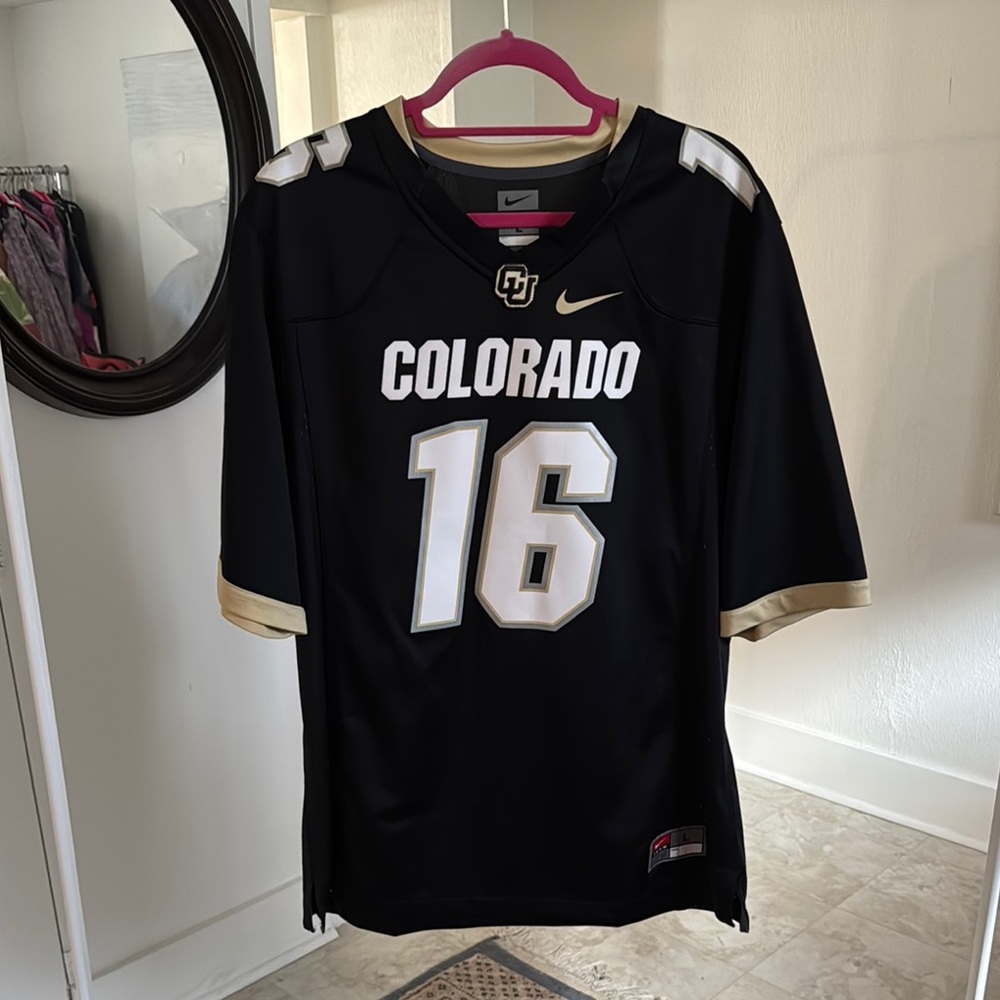 Nike Black and Gold Colorado Jersey